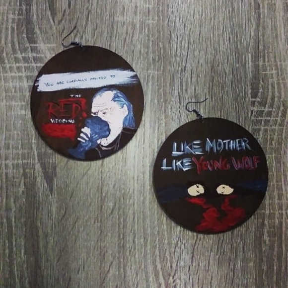 "Red Wedding 2" Earrings - Picture 3 of 8